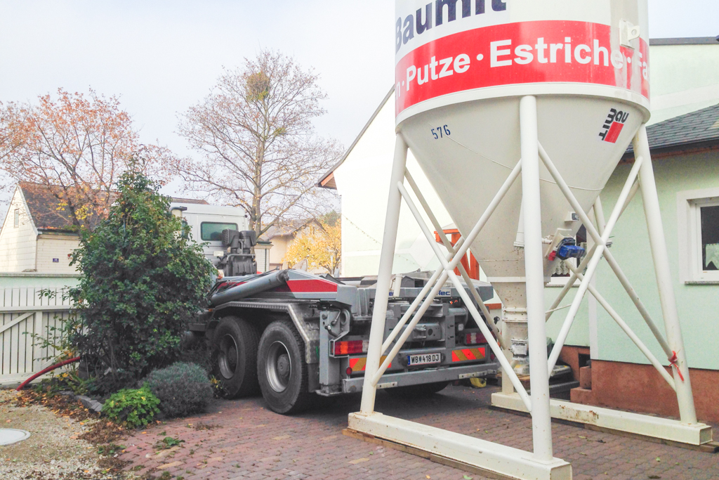 Silo für den Innenputz