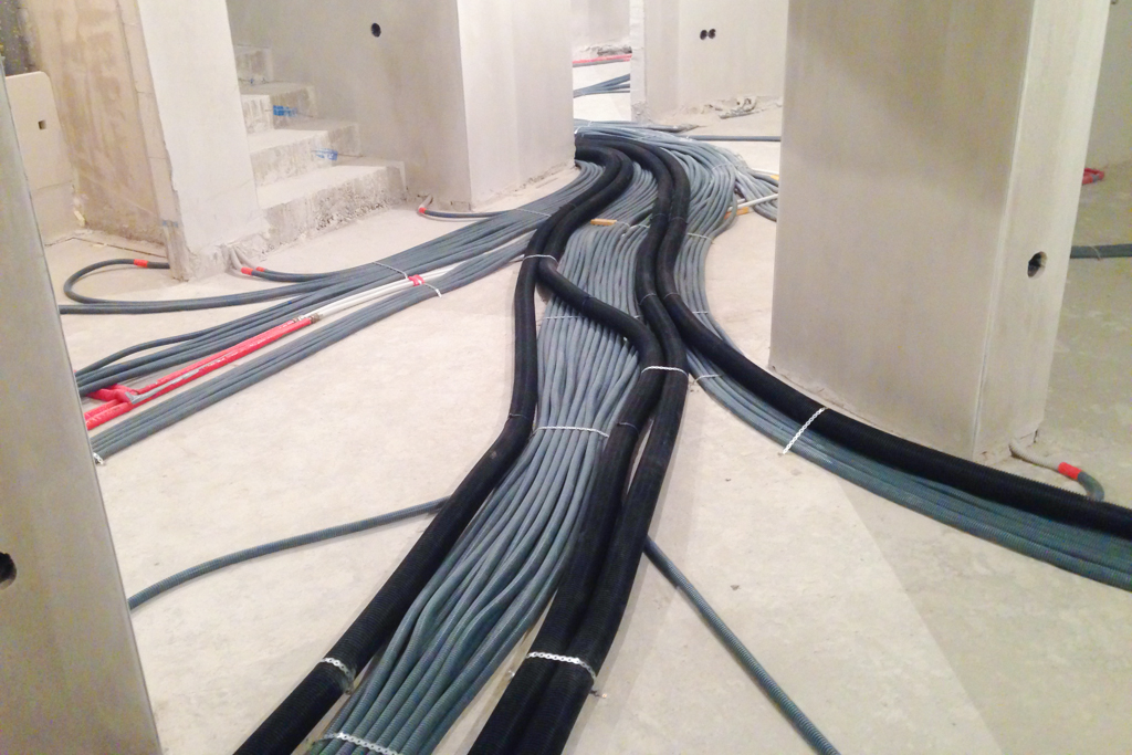 Vorbereitungen für die Schüttung